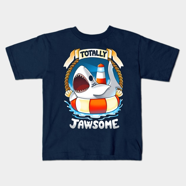 Totally Jawsome Kids T-Shirt by Vallina84